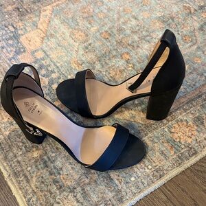 Call It Spring Black Block Heel Sandals